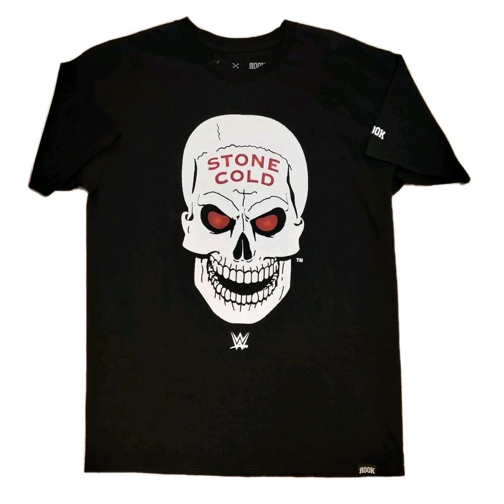 Rook x WWE Stone Cold Steve Austin Mens Tee TShirt Sz L Black Wrestling Rare NWT